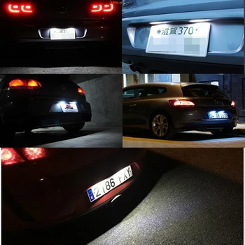 2vnt Canbus Klaida Nemokama Automobilių LED Skaičius Licenciją Plokštelės Apšvietimas Seat Ibiza 6L ab Altea Arosa Kordoba MK1 MK2 Leon Toledo III Lempa