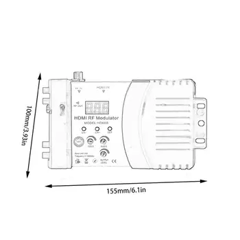 HDM68 Moduliatorius Skaitmeninis HDMI RF Moduliatorius AV RF Konverteris VHF UHF PAL/NTSC Standarto Nešiojamų Moduliatorius ES