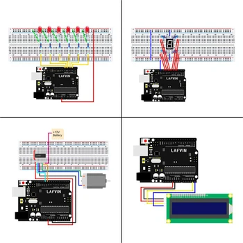 LAFVIN Starter Kit RDA Patobulinta Versija Mokymosi Suite Pamoka Arduino