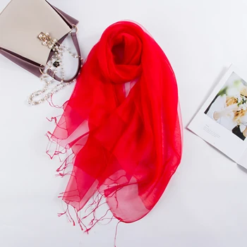 2019 moterų vientisos spalvos sulankstyti dvigubo sluoksnio šilko skara moterų skara, kaklaskares ir antklodės pashmina bufandas invierno mujer dropshiping