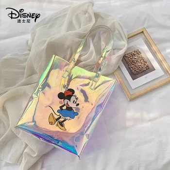 Disney Mickey Mouse Pečių Maišą Minnie Mouse Didelės Talpos Animacinių Filmų Mielas Rankinė Moterims Hobos Mergina Saugojimo Krepšiai