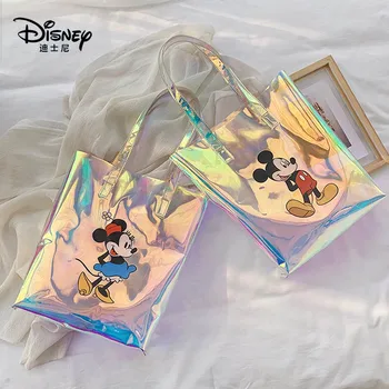 Disney Mickey Mouse Pečių Maišą Minnie Mouse Didelės Talpos Animacinių Filmų Mielas Rankinė Moterims Hobos Mergina Saugojimo Krepšiai