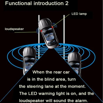 Automobilių Universalus Blind Spot-Radarų Aptikimo Sistema, Mikro bangų nematymo Stebėjimo Radarų Bsd Bsa Bsm Aklas Zonos Aptikimo S
