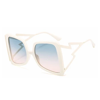 2020 akiniai nuo saulės Moterims derliaus Metalo Rėmas negabaritinių saulės akiniai vyrų Drugelis Punk atspalvių moterų oculos UV400 Akiniai