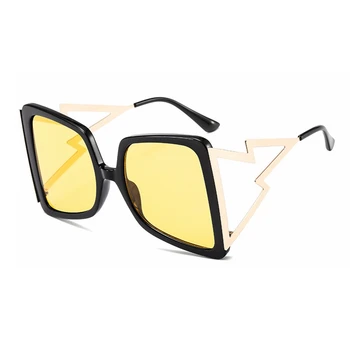 2020 akiniai nuo saulės Moterims derliaus Metalo Rėmas negabaritinių saulės akiniai vyrų Drugelis Punk atspalvių moterų oculos UV400 Akiniai