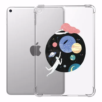 Kosmoso Planetos Anti-rudenį Aiškiai iPad Oro 2019 3 2 9.7 Mini 4 2 3 5 Minkštos TPU Silicon Cover for iPad Oro Pro 11 12.9 Atveju