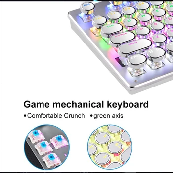 AULA retro keycap žaidimų mechaninė klaviatūra mėlyna/juoda /ruda įjungti stabdžių-šešėlius USB laidinė LED apšvietimu žaidimų klaviatūra