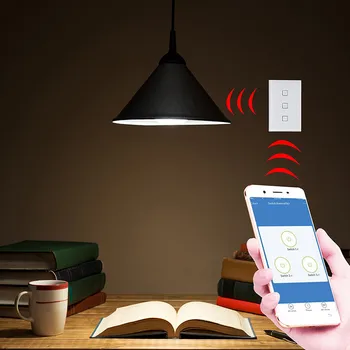 WiFi LED šviesos stiprumą 110V, 220V Tamsos Skydą Jungiklis Prijungtas Prie Alexa 
