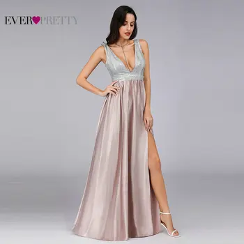 Blush Pink Prom Dresses Ilgai Kada nors Gana EP07890 Seksualus Giliai V-kaklo Backless Sparkle China Oficialią Šalies Chalatai Vestidos Prom 2020 m.