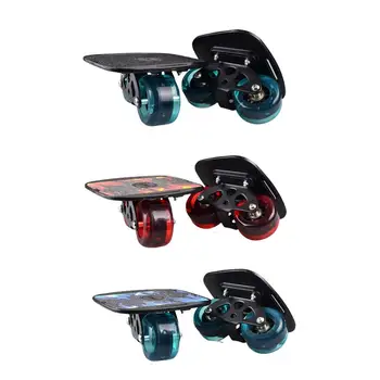 1 Pora Riedlentė Aliuminio Lydinio Mini Drift Valdybos Skate Žuvų Trumpas Valdybos Roller Riedlentė Skate Board Roller Kelių Drift Skate