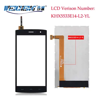 WEICHENG KHX5533E14-L2-IL Dėl Homtom HT7 LCD Ekranas+Touch Ekranas LCD skaitmeninis keitiklis Stiklo plokštės Pakeitimas ht 7 pro