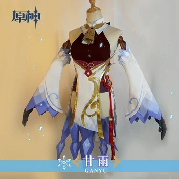 Anime! Genshin Poveikio Ganyu Žaidimas Kostiumas Puikus Lolita Dress Vienodas Cosplay Kostiumas Helovinas Šalis Apranga Moterims 2020 NAUJAS