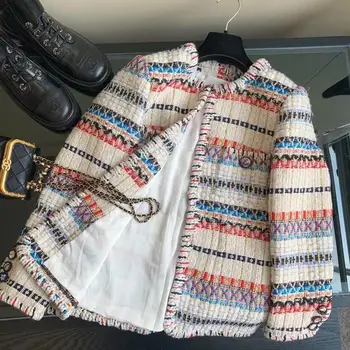 Naujas Vilnos, tvido paltas temperamentas amžiaus sumažinti spalvų mezgimo megztinis