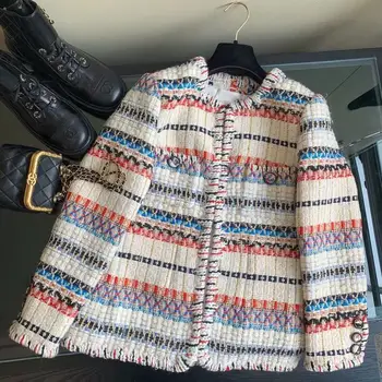 Naujas Vilnos, tvido paltas temperamentas amžiaus sumažinti spalvų mezgimo megztinis