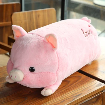 Super kawaii rožinė kiaulė pliušinis žaislas didelis, mielas rožinis piggy įdaryti lėlės mergina miega pagalvė kūdikiui dovanų 35inch 90cm
