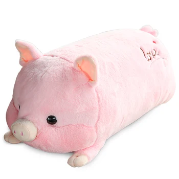 Super kawaii rožinė kiaulė pliušinis žaislas didelis, mielas rožinis piggy įdaryti lėlės mergina miega pagalvė kūdikiui dovanų 35inch 90cm