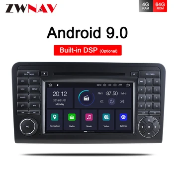 IPS 4G+64GB Android 9.0 AUTOMOBILIŲ DVD grotuvas, Mercedes-Benz GL-X164/ML W164 2005-2012 m. GPS navigacija stereo radijo BT Wifi galvos vienetas