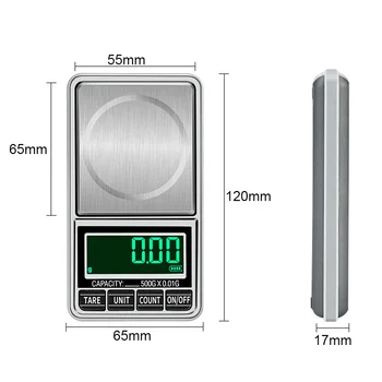 100g/200g/300g/500g/1 kg 0.01 g Mini Papuošalai Masto USB Įkrovimo Kišenėje Skaitmeninės Svarstyklės tikslūs Elektroniniai Balansas Svoris Masto