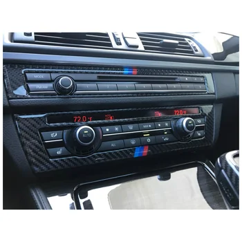 Anglies Pluošto AC + CD Valdymo Skydas Lipdukai Apdailos Dangtelio Lipdukas Tinka BMW F10, 5 Series 520i 528i 530i 535i