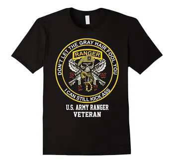 2019 Naujas Mados Medvilnės marškinėliai Army Ranger marškinėliai - neleisk, kad žili plaukai kvailas jus Atsitiktinis Marškinėliai