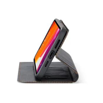 Mados Prabangus Odinis dėklas iPhone 12 12 Mini Pro 11 Max Padengti Magnetinio Piniginės Atveju, 