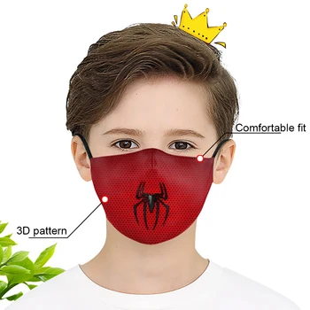 Klasikinis Cosplay Spausdinti Veido Kaukė Suaugusiųjų Skalbti 3D Nagų Kaukes Audinio Daugkartinio naudojimo KD2.5 Filtrai Dulkėms Stabdžių smogas