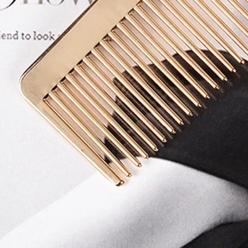 Naujas Kišenėje Hairbrush Metalo Bauda Dantyta Lydinio Šukos Aukso Vyrų, Moterų Plaukų Kirpimo Šukos