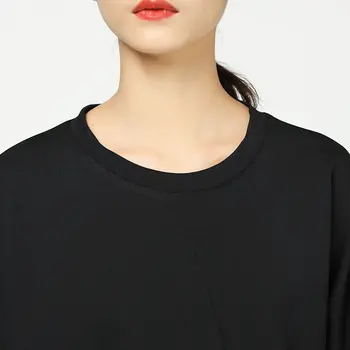 [XITAO] 2019 m. Pavasario Vasaros Korėja Mados Nauja O-kaklo Visą Rankovėmis T-shirt Moterų Kratinys Nereguliarus Atsitiktinis marškinėliai ZLL3165