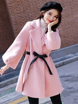 Audinės kailio paltą moteris vidurio ir žiemos naujas mados korėjos versija šimtai Hepburn fanny kailis