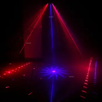 9 Akis DMX LED Valdiklis Muzikos, Šviesos, RGB Lazeris Kalėdų, Naujųjų Metų Etapą Par Diskoteka Namuose Šalis Dekoro Noel Mirksėtų Žiburiai