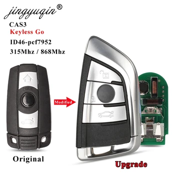 Jingyuqin CAS3 Keyless-Go Atnaujinti Smart Nuotolinio valdymo Raktas BMW 3/5/6 Serijos X5 X6 3 Mygtuką 315MHz/868Mhz PCF7952