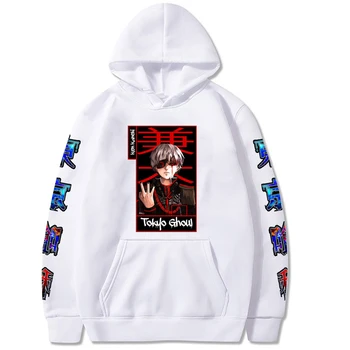 Tokijo Pabaisa Unisex Hoodies Japonų Anime Kaneki Ken Spausdinti Vyrų Hoodie Streetwear Laisvalaikio Megztiniai