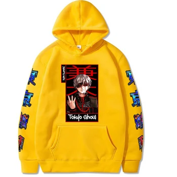 Tokijo Pabaisa Unisex Hoodies Japonų Anime Kaneki Ken Spausdinti Vyrų Hoodie Streetwear Laisvalaikio Megztiniai