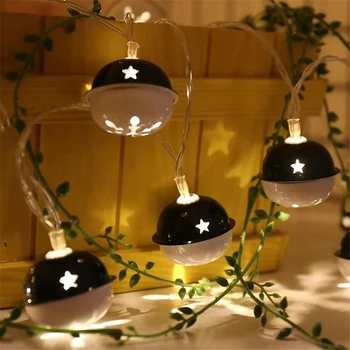 Jingle Bells Žibintai String LED Baterijos Energijos Girliandą Pasakų Žibintai Patalpų Miegamojo Mažas Festivalio Grupė Kalėdų Eglutės Puošimas