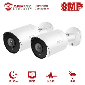 Anpviz 8CH 4K NVR 8MP Kulka POE IP Camera Kit Home/Lauko Apsaugos sistemos, stebėjimo kamerų Vaizdo Stebėjimo NVR Rinkiniai