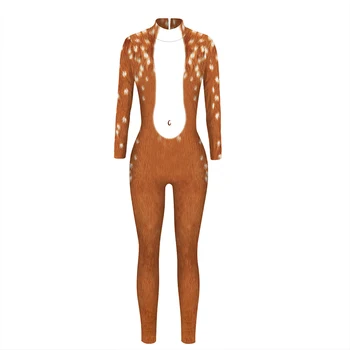 Suaugusiųjų Bodysuit Cosplay Kostiumai Šalis Vyrams moterims Leopard 3D Spausdinimo Gyvūnų Gyvatė Raumenų Bodysuit Jumpsuits Slim atsitiktinis kelnės