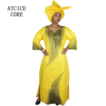 Afrikos suknelės moteris heidi bazin riche siuvinėjimo dizainą ilga suknelė LA098