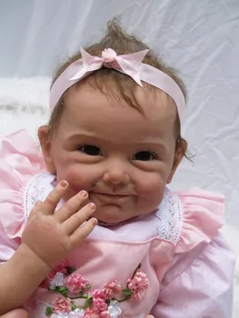 NPK Naują Atvykimo 55CM aukštos kokybės magnetinių žindukas Realus Rankų darbo Baby Doll Gyvas Mergaičių Gražių Silikono Atgimsta bebes Lėlės
