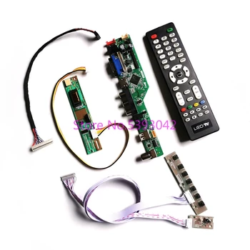Tinka QD15TL07 Rev. 01/Rev 02/Rev. 03 Nuotolinio 1CCFL TV analoginis (VGA USB 30-Pin LVDS 1280*800, LCD ekrano valdiklio plokštės 