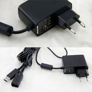 ES/JAV Namų Sienos Maitinimo šaltinis AC 100V-240V Adapteris Pratęsimo Įkrovimas USB Kabelis, skirtas Xbox 360 Konsolę Kinect Jutiklis, Įkroviklis