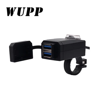 WUPP motociklo universalus QC3.0 USB įkroviklis vandeniui dual USB greitas pakeitimas 12V maitinimo adapteris, skirtas 
