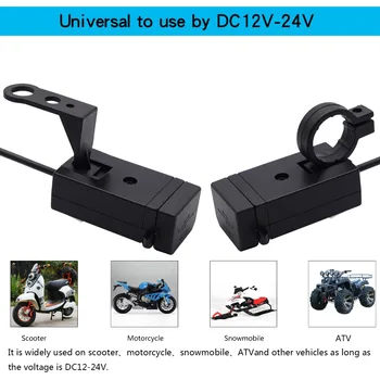 WUPP motociklo universalus QC3.0 USB įkroviklis vandeniui dual USB greitas pakeitimas 12V maitinimo adapteris, skirtas 