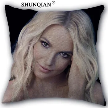 Britney Spears Užvalkalas Užsakymą Medvilnės Skalbiniai Aikštėje Dekoratyviniai Pagalvių užvalkalai Padengti Užtrauktuku 45x45cm vieną pusę