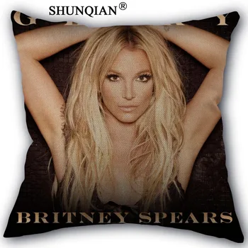 Britney Spears Užvalkalas Užsakymą Medvilnės Skalbiniai Aikštėje Dekoratyviniai Pagalvių užvalkalai Padengti Užtrauktuku 45x45cm vieną pusę