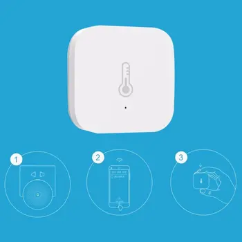 Aqara Protingas Temperatūros ir Drėgmės Jutiklis Wifi Bevielio ryšio Realaus laiko Signalą Protingas Detektorių Per APP Kontroliuoti Smart Home
