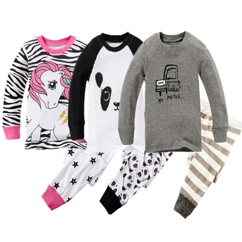 Vaikai Sleepwear Vaikai Pižama Nustatyti Berniukų Automobilių Pižamos naktiniai drabužiai Bamblys Pižama Kūdikių pižama Pijama De Unicornio Infantil PJS