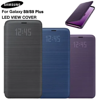 Originalus LED Oda Flip Cover Odinis dėklas LED Peržiūrėti Padengti Etui Samsung Galaxy S9 G9600 S9+ S9 Plus S9Plus G9650