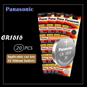 20PCS Panasonic CR1616 Mygtuką Ląstelių Monetos CR1616 Baterijos Automobilį Nuotolinio Valdymo Elektros, Signalizacijos 3V Ličio Baterija