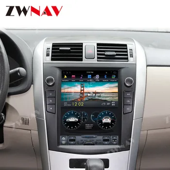 Tesla stiliaus Vertikalus ekranas, Android 9.0 Automobilio Multimedijos Grotuvo Toyota Corolla 2007-2013 m. GPS Navi 