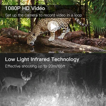 20MP 1080P Medžioklės Kamera, S300 Laukinių Priežiūros Wildcamera Naktį Versija Gyvūnijos Skautų Takas Kameros Spąstus Miške Fotoaparatas